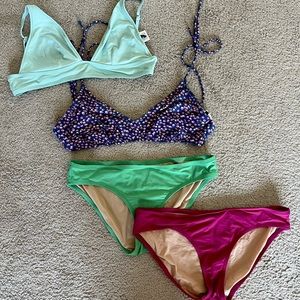 Mix and Match J Crew Bikinis - 2 bottoms, 2 tops (all M)